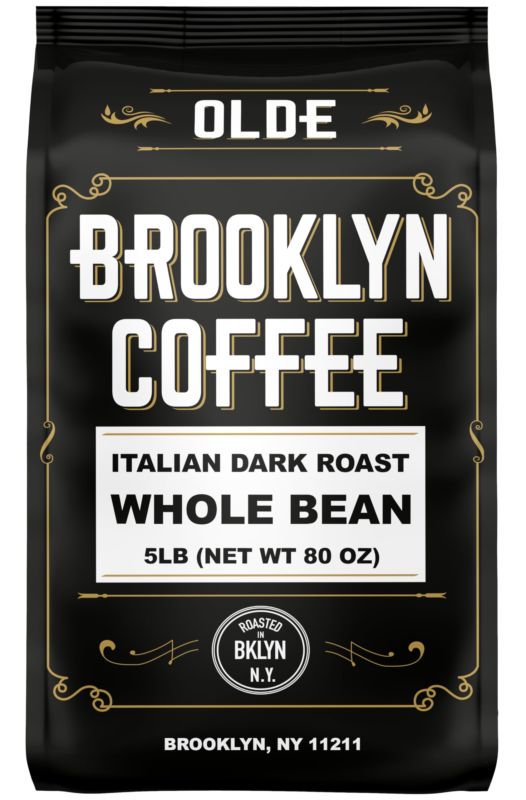 OLDE BROOKLYN COFFEE whole bean pack delivering fresh aroma for home brew