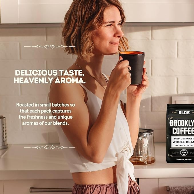 OLDE BROOKLYN COFFEE grind-yourself option for personal strength