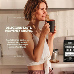 OLDE BROOKLYN COFFEE grind-yourself option for personal strength