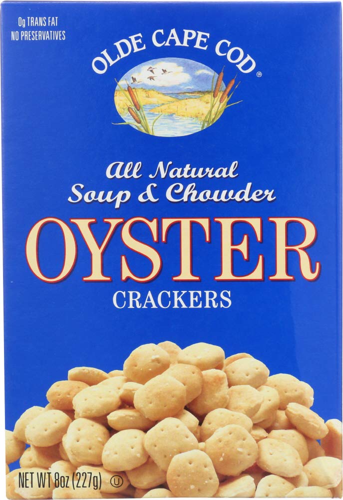 Olde Cape Cod Oyster Crackers package front, pantry-ready for soups.