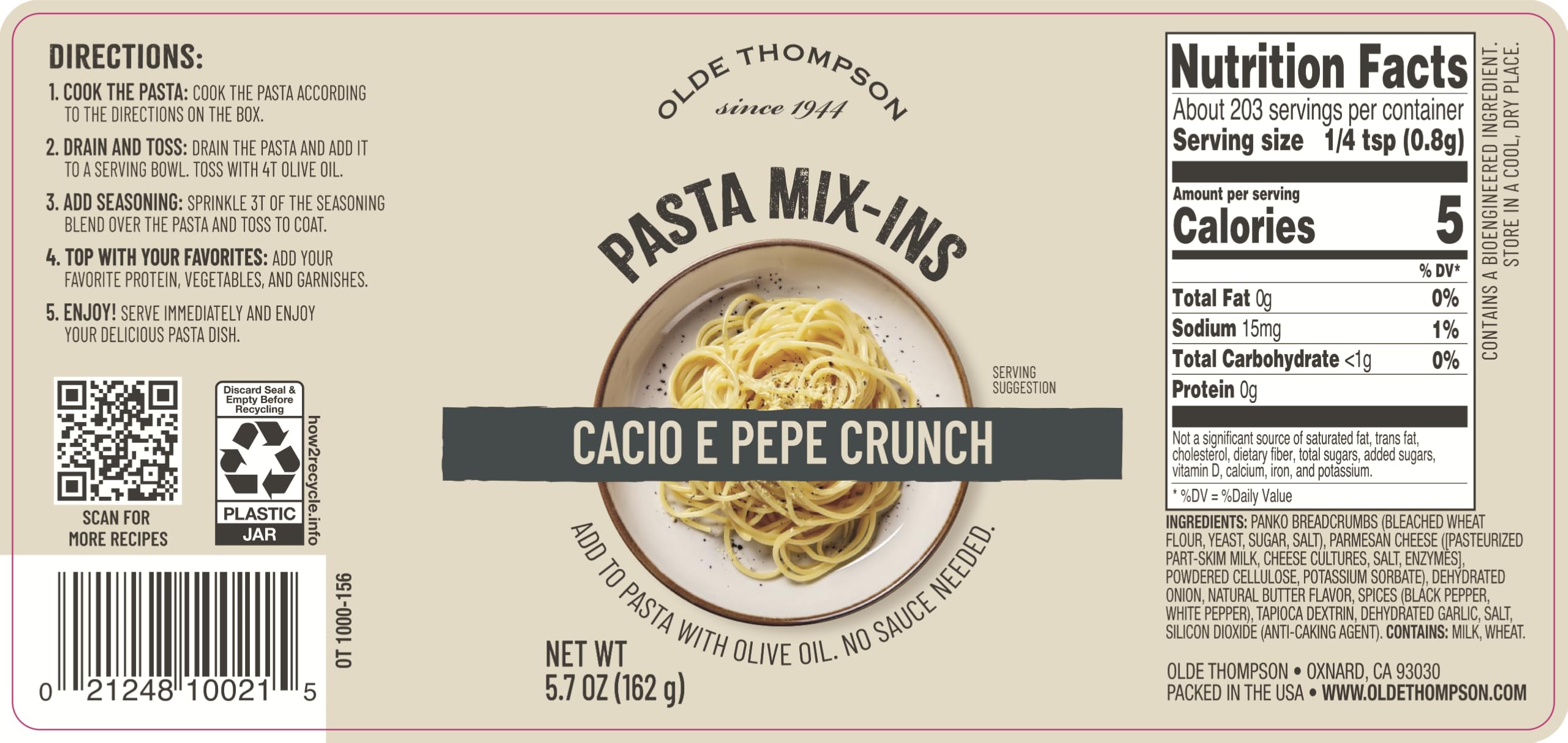 Olde Thompson Cacio E Pepe Crunch close-up of seasoning granules