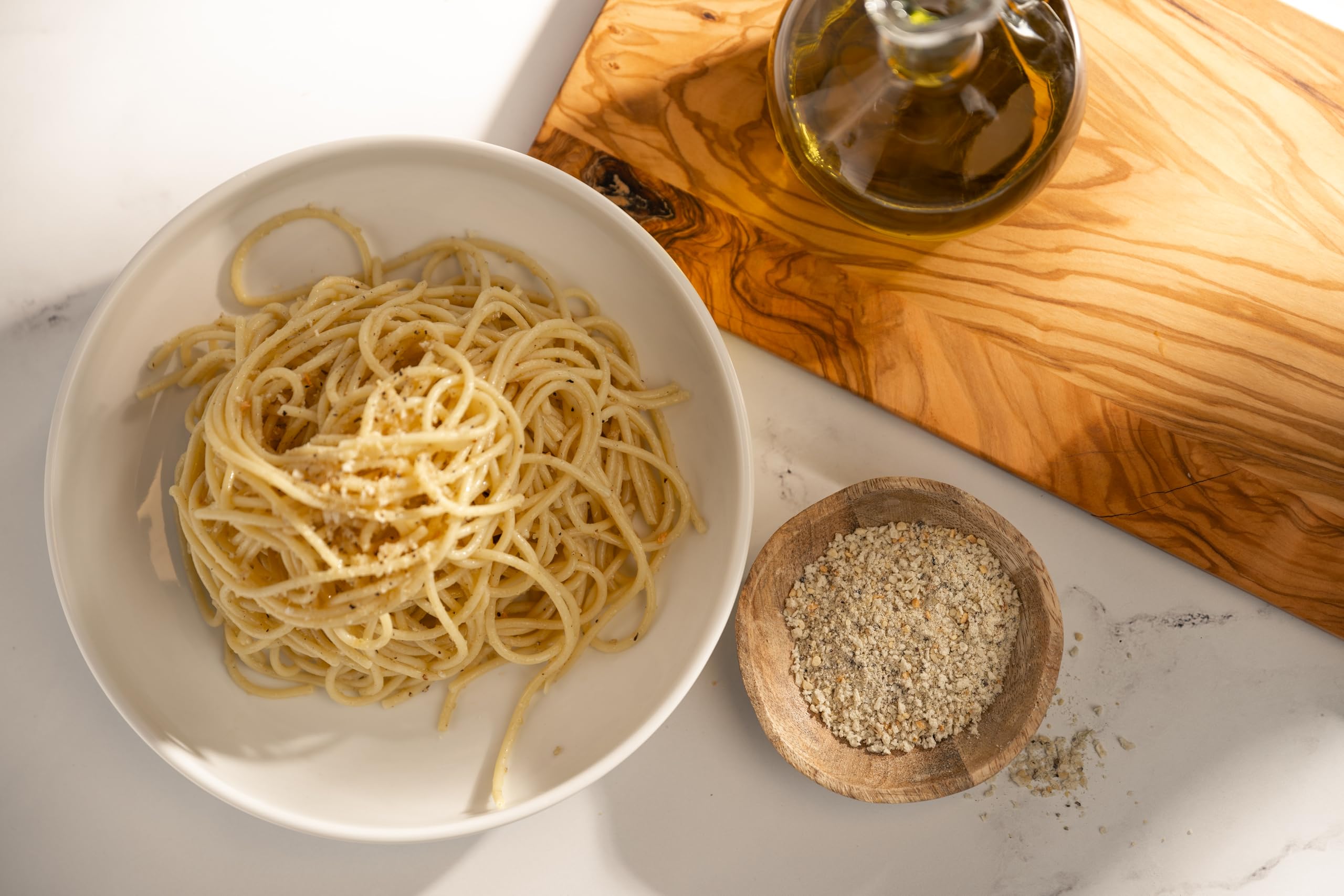 Olde Thompson Cacio E Pepe Crunch on roasted potatoes with cheese notes