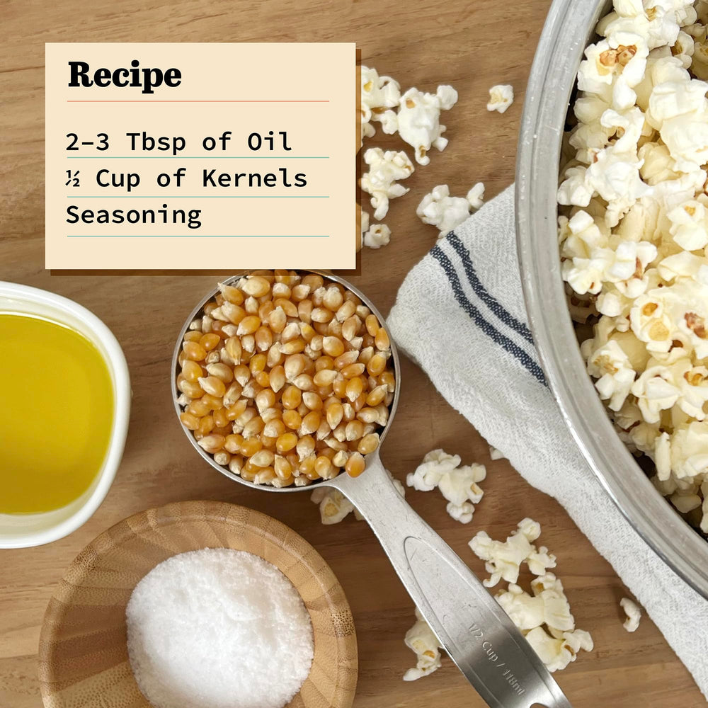 Olde World Popcorn plant-based ingredients align with vegan and vegetarian diets.