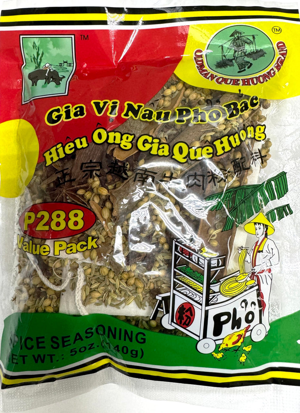 Oldman Que Huong Pho Bac spice pack 5oz XL delivers richer pho broth aroma.