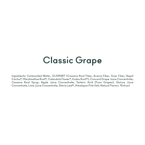 OLIPOP Classic Grape pantry pack image suggests convenient 12-pack for on-the-go.
