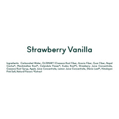 Six-pack packaging of OLIPOP Minis Strawberry Vanilla for pantry storage.