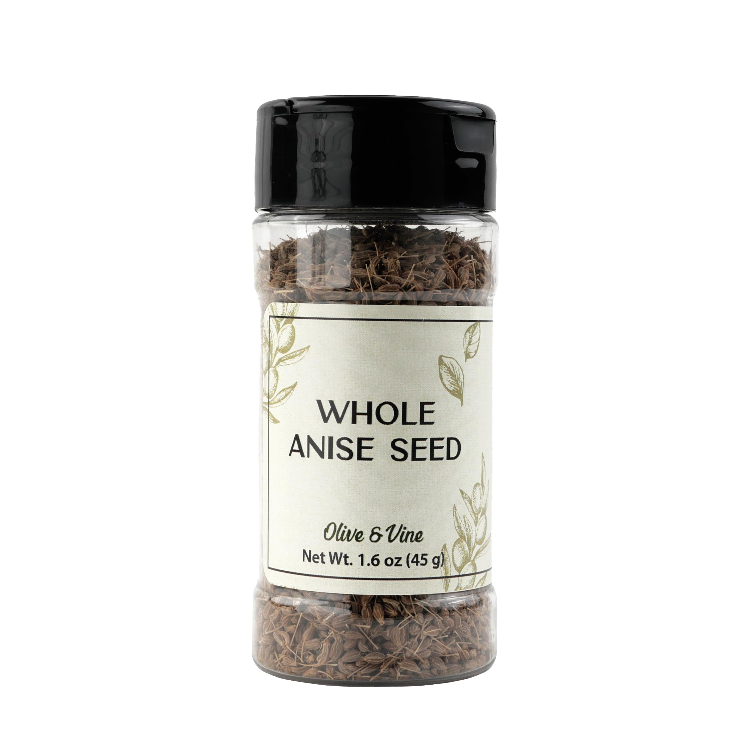 Olive & Vine whole anise seed in a reusable jar for garnish and seasoning.