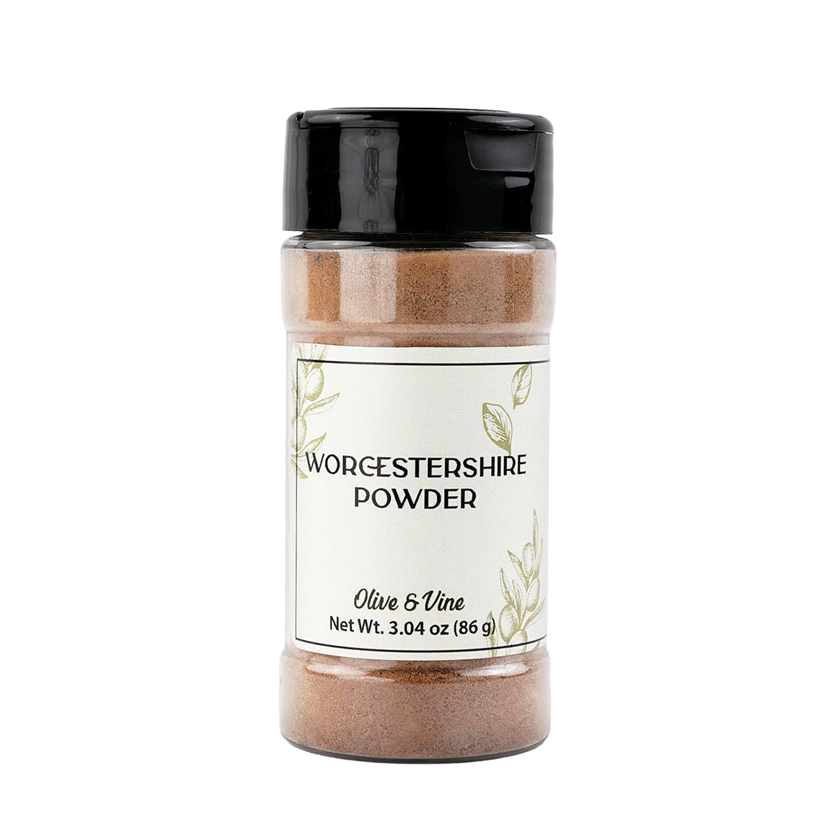 Olive & Vine Worcestershire Powder jar adds savory umami to meals
