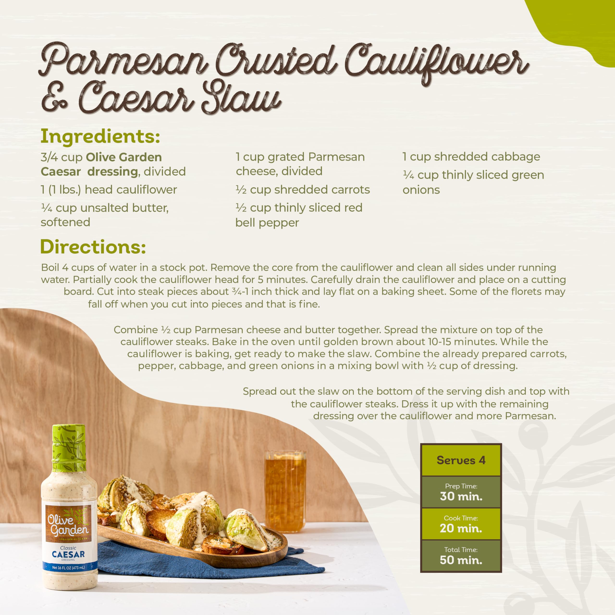Olive Garden Caesar Dressing as a pizza topping for extra creaminess and tang.