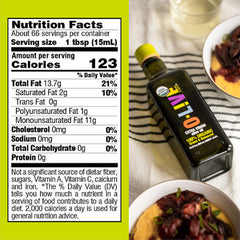 O-Live & Co. bottle pour close-up for versatile cooking.