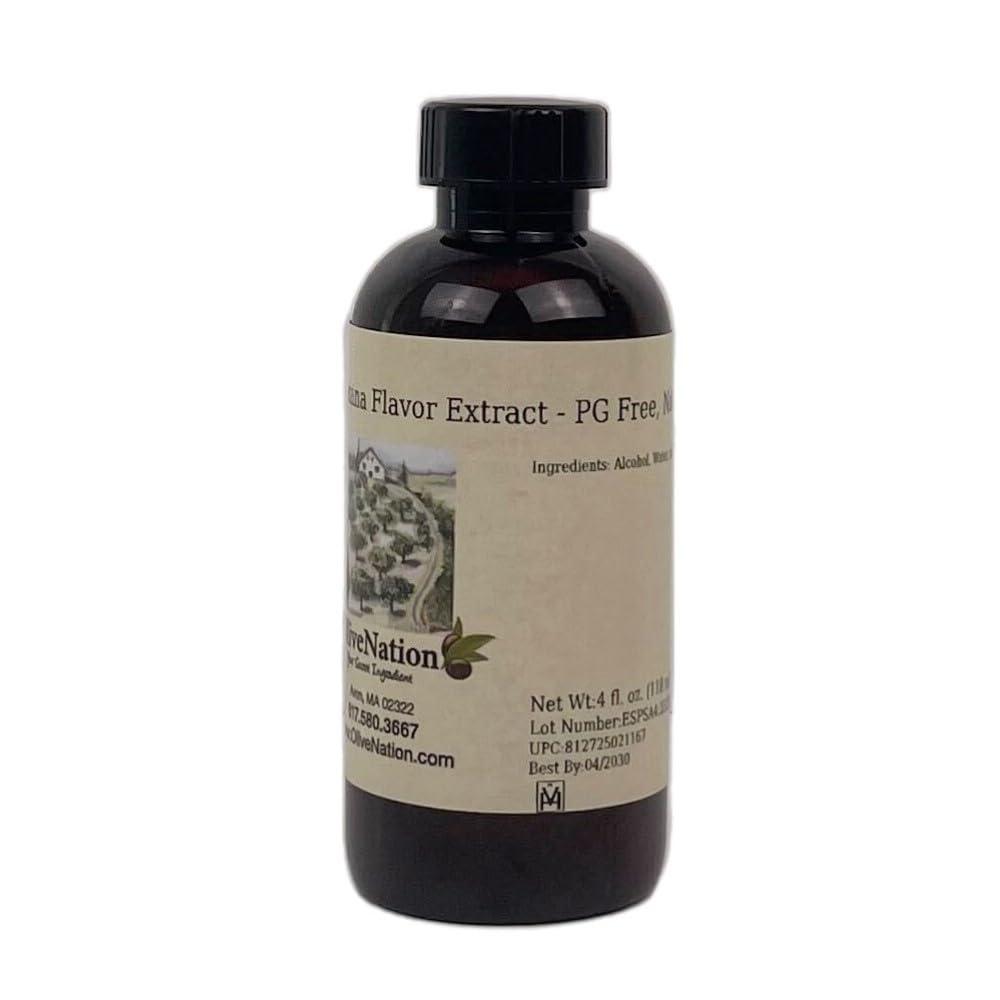 OLIVENATION banana flavor extract bottle enhances banana flavor in baking