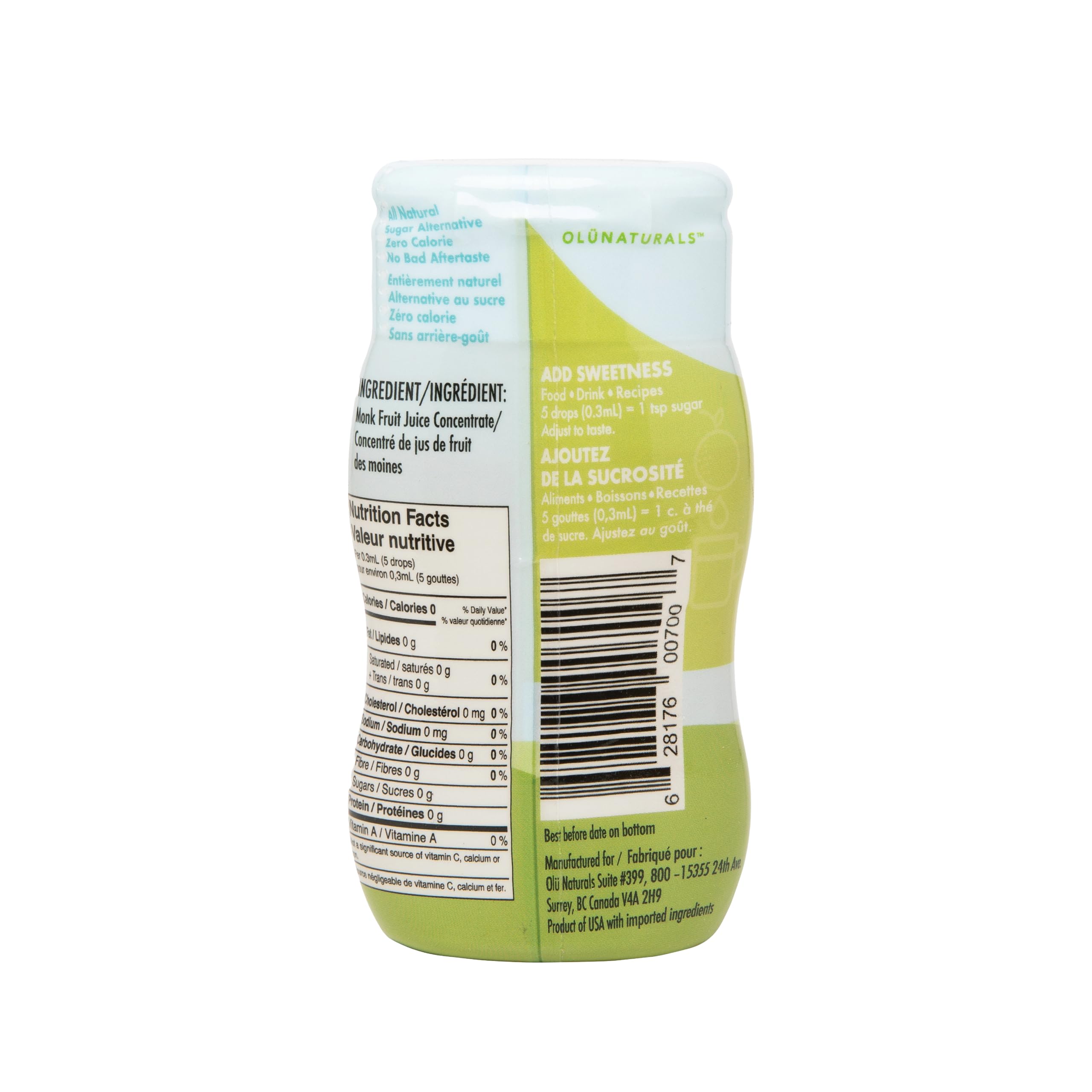 On-the-go SweetMonk drops bottle, easy to sweeten beverages anywhere.