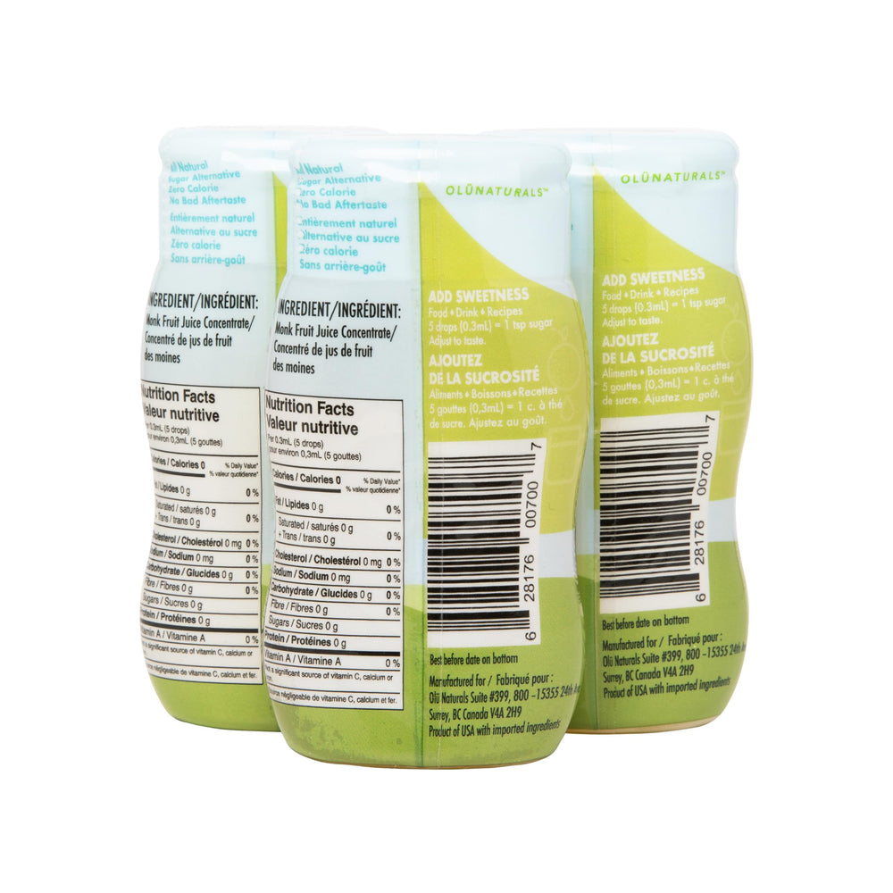 OLÜ NATURALS SweetMonk no-water-added formula in compact bottle