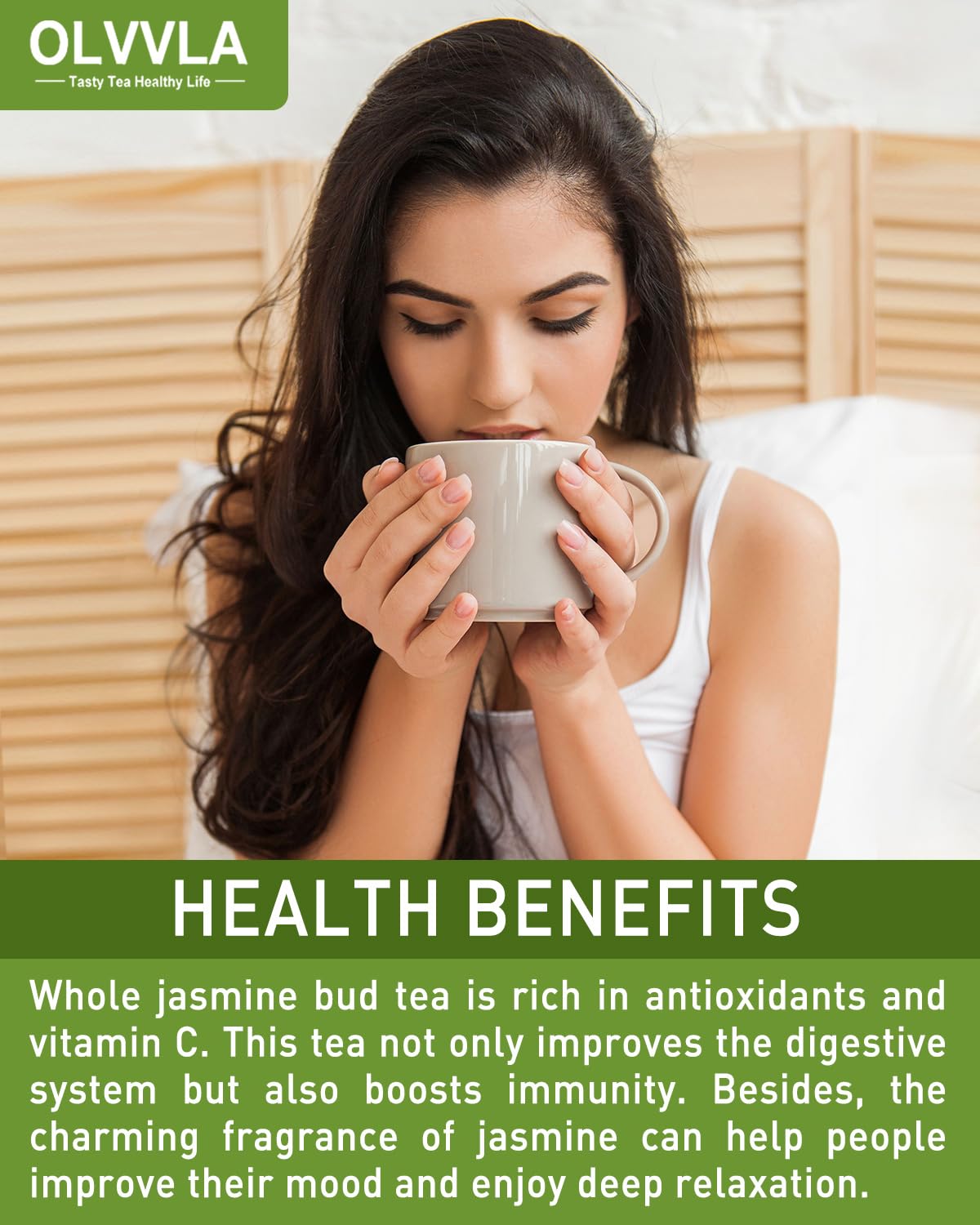 Olvvla tea steeping infusion jasmine invites soothing scent during breaks