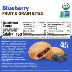 Olyra blueberry bar ingredients closeup — ancient grains highlight wholesome flavor