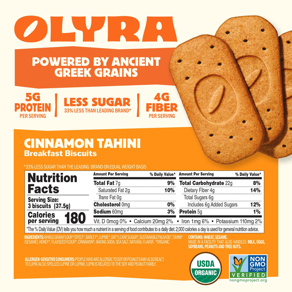Olyra ancient grains biscuits scene with quinoa, amaranth and teff ingredients