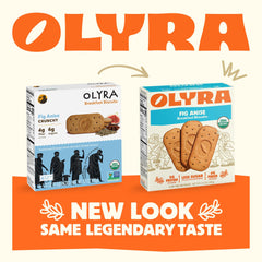 Olyra plant-based protein breakfast biscuit close-up, satisfying start to the day.