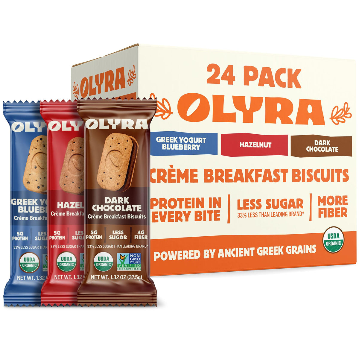 Olyra variety-pack biscuits for on-the-go organic snacking