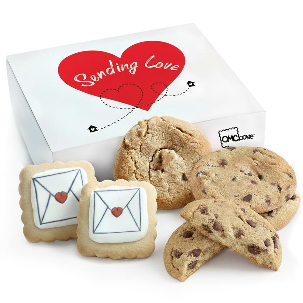 OMCookie care package gift basket displaying an assortment of cookies for any occasion