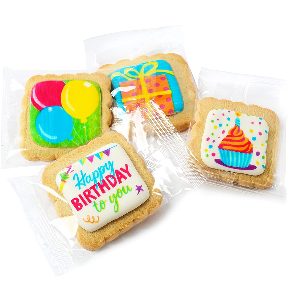 OMCookie Decorated sugar cookies gift box showing colorful icing, ideal for gifting.