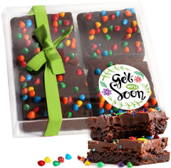 OMCookie Get Well Brownies Basket with individually wrapped treats for a thoughtful gift.