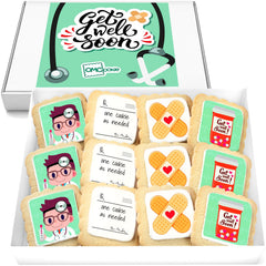 OMCookie Get Well Soon basket featuring 12 cookies ready for gifting.