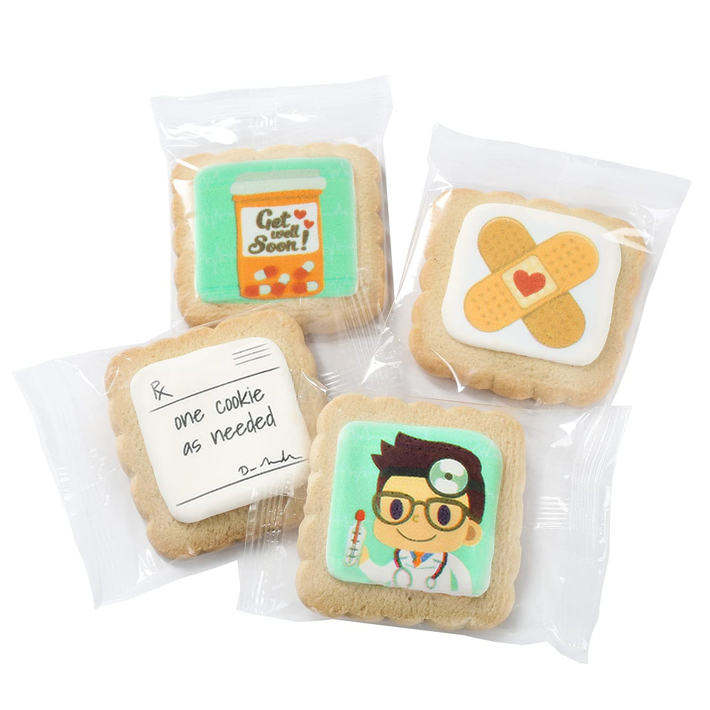 OMCookie Get Well Sugar Cookies Individually Wrapped, perfect care package inclusion.