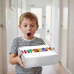 OMCookie gift basket display highlights a stunning birthday presentation