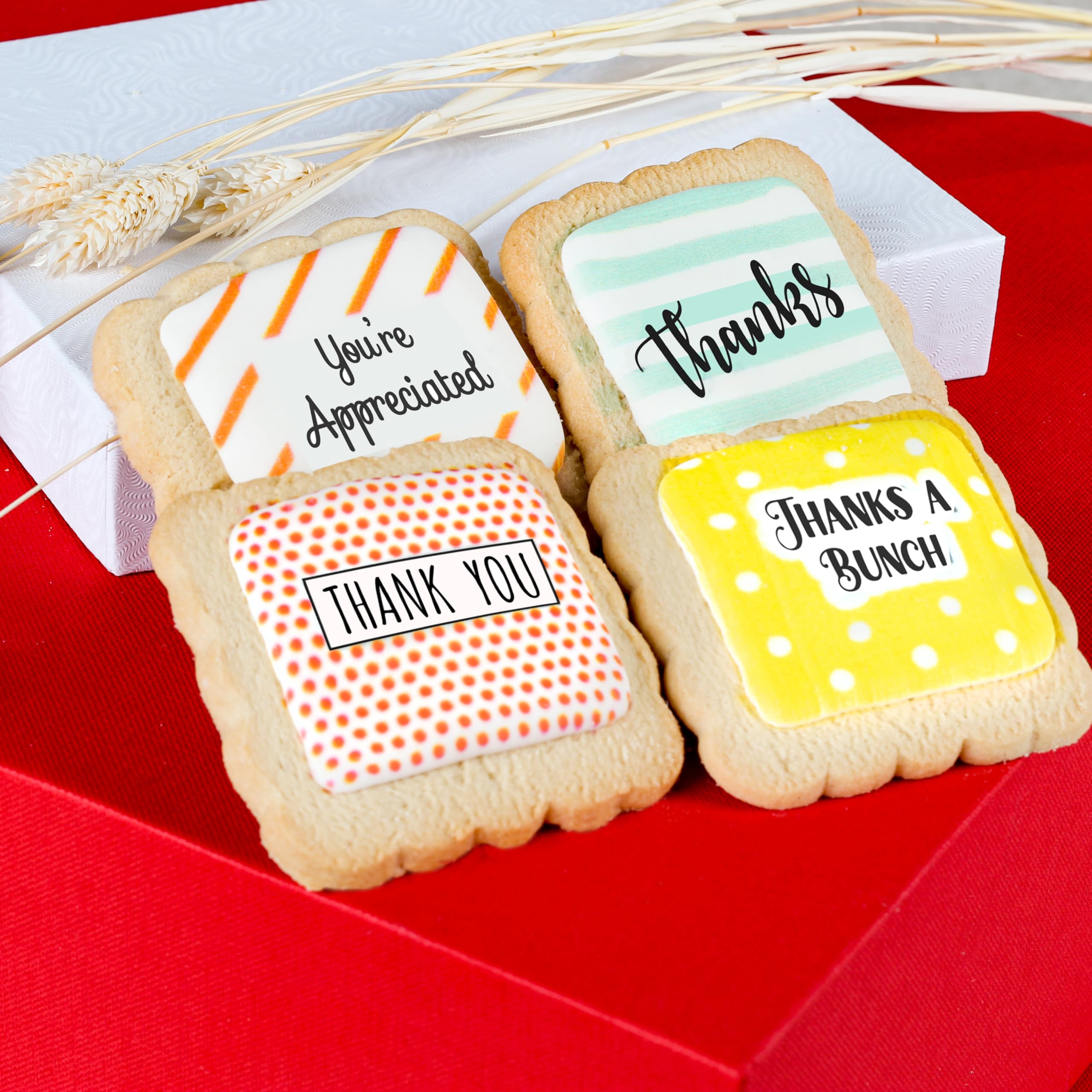 OMCookie Thank You Cookies 24 Pack ideal for event favors and table seating gifts.