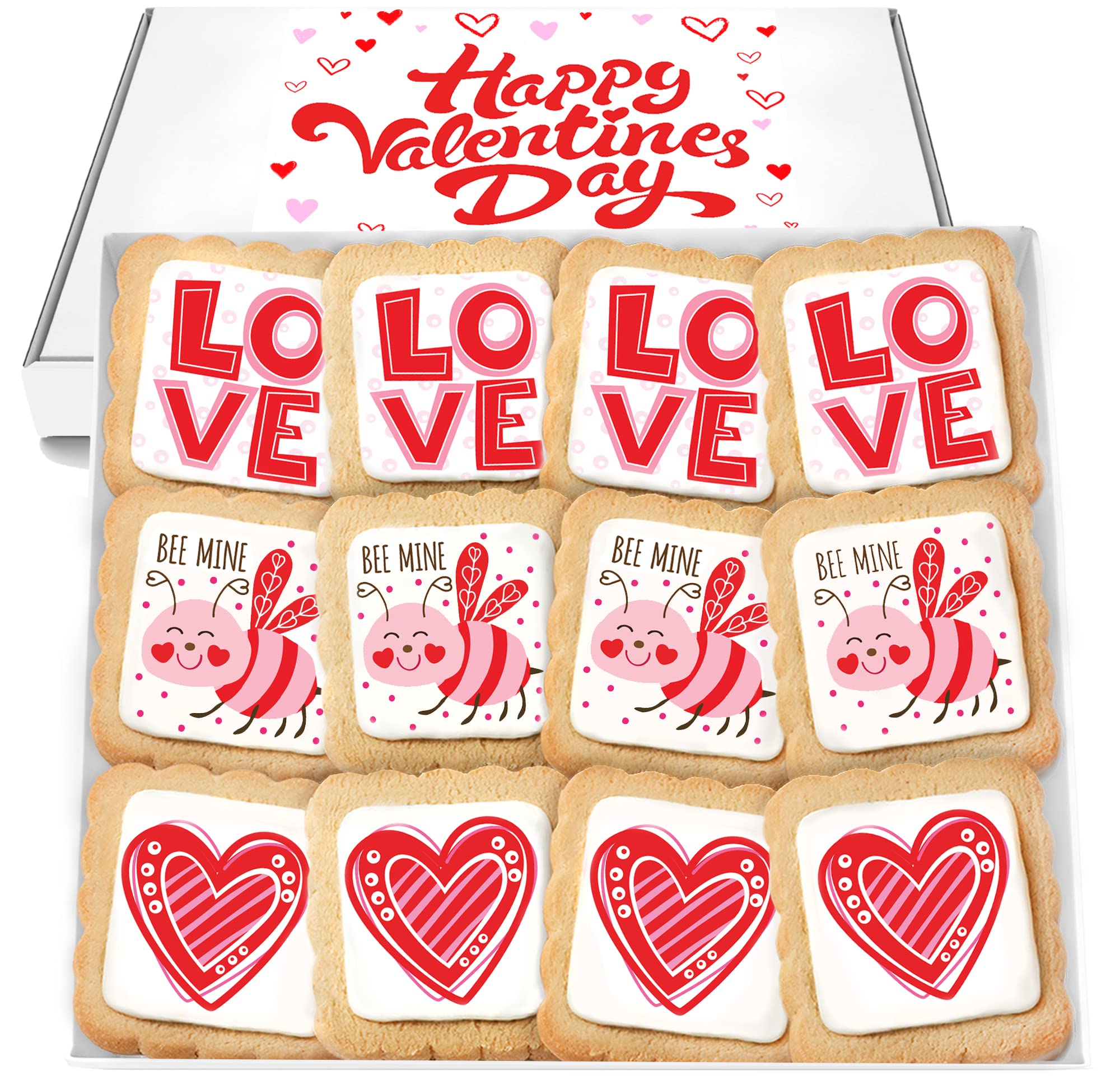 OMCookie Valentines 12-pack gift basket, perfect for gifting to loved ones.