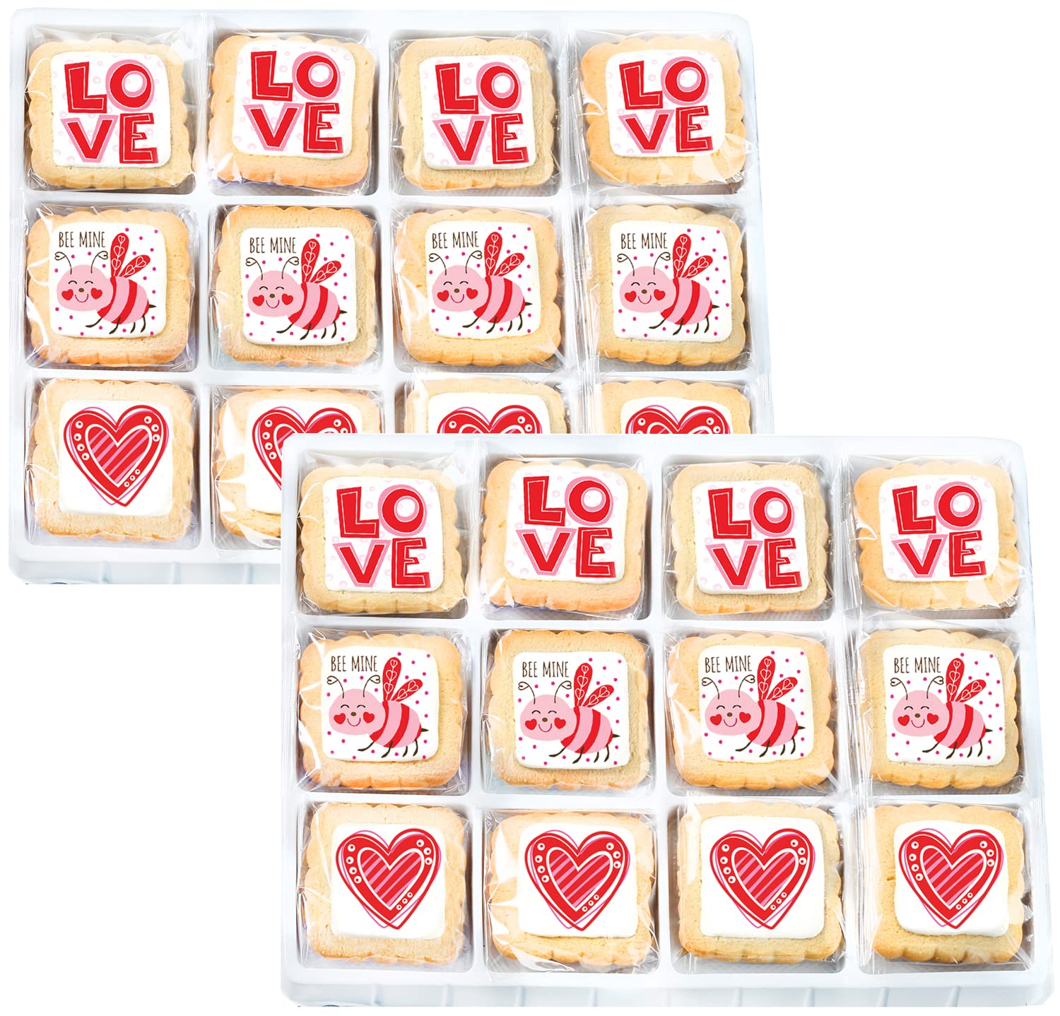 OMCookie heart-shaped cookies in gift baskets, ideal for classroom exchanges
