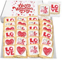 OMCookie valentines heart cookies with vanilla frosting, perfect for gifting