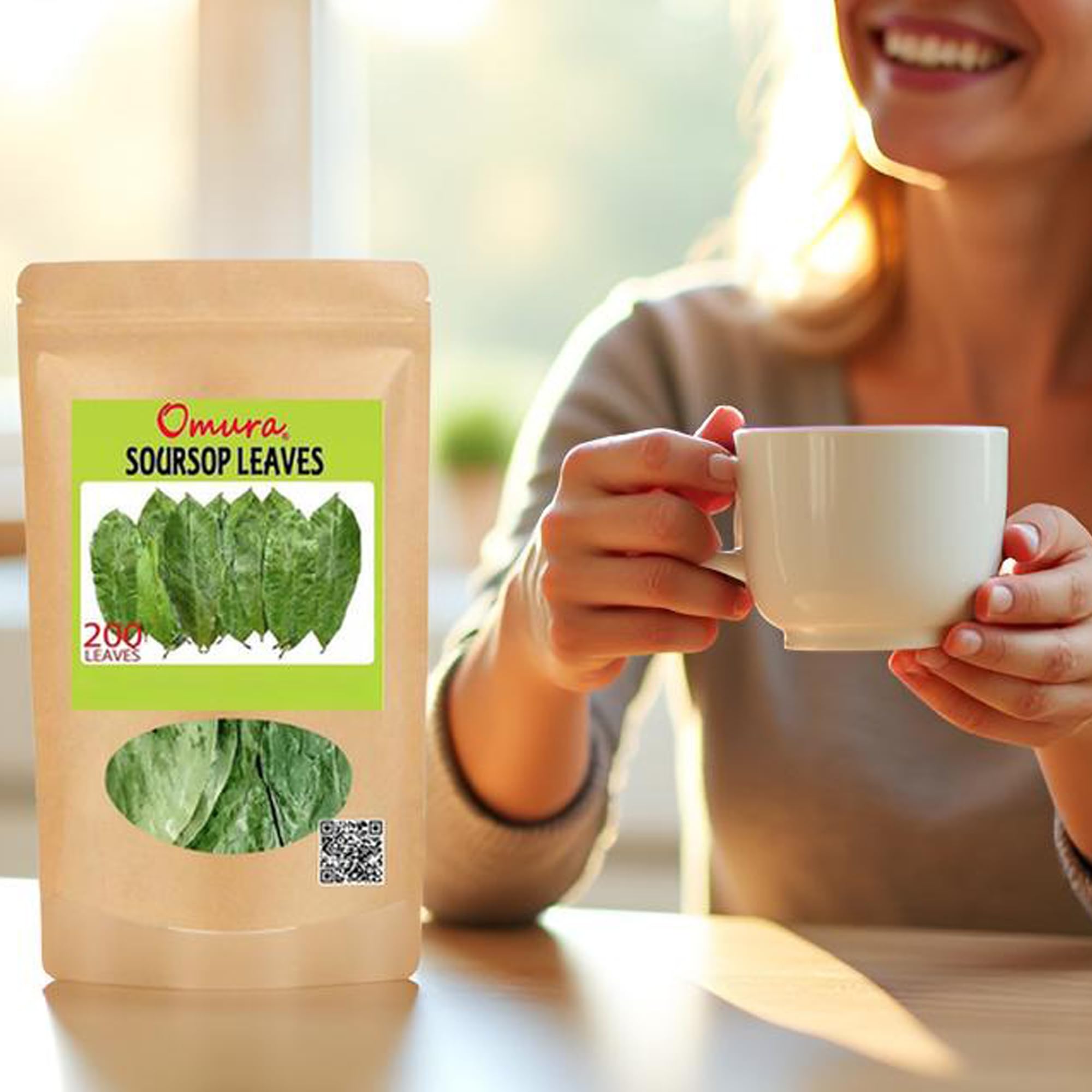 OMURA premium soursop leaves raw 100 percent pure without additives