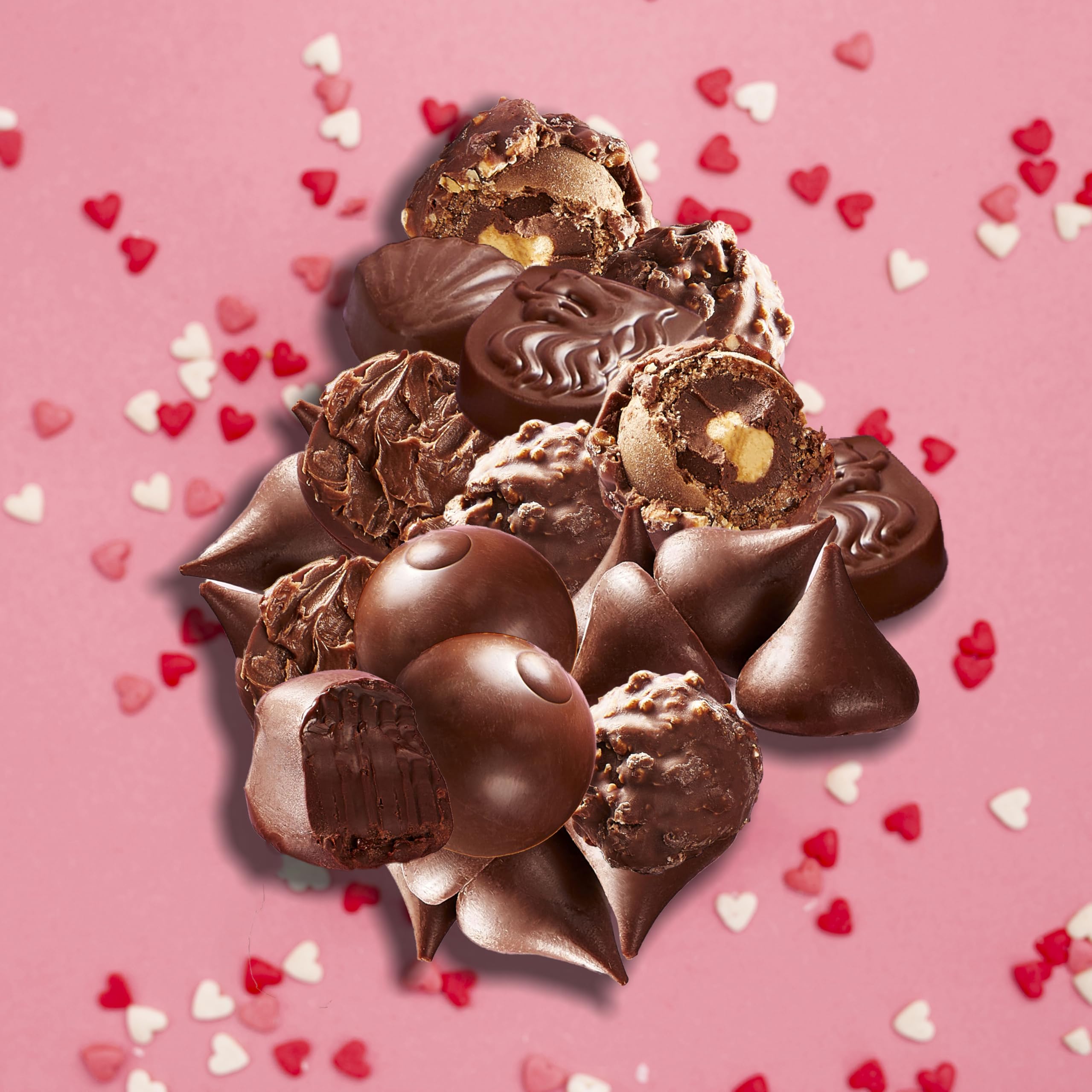 On Occasion variety chocolates assortment closeup conveys luxury tasting experiences for special occasions.