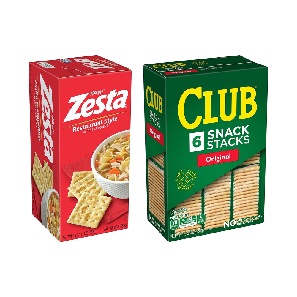 Zesta and Club on-the-go snack packs for sharing.
