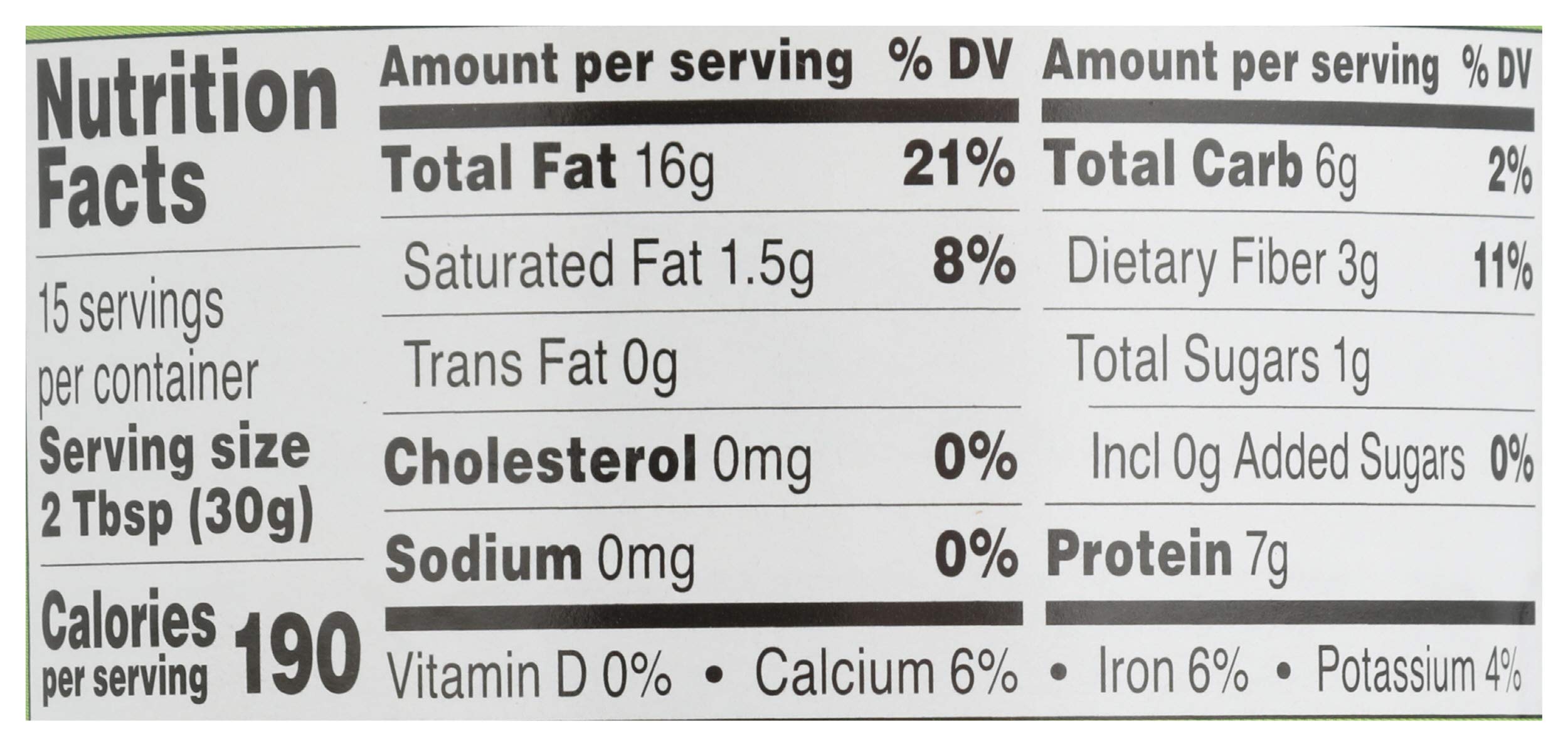 Front view of the Once Again Organic Almond Butter jar highlighting a simple ingredient list.