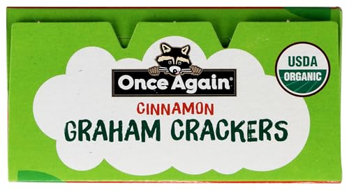 Once Again Organic Cinnamon Graham Crackers box with label and seal.