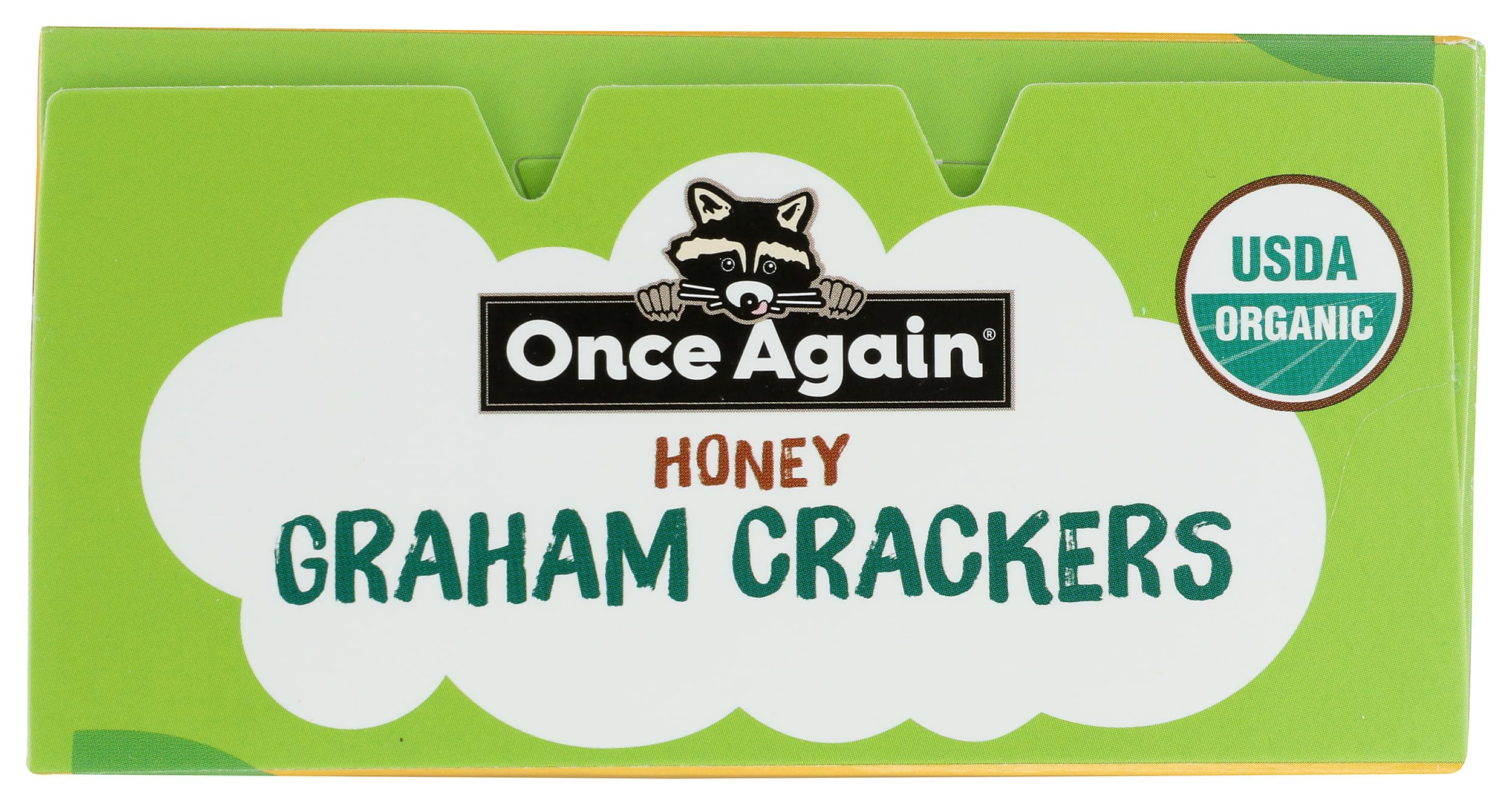 Once Again Organic Honey Graham Crackers served with milk for a quick snack