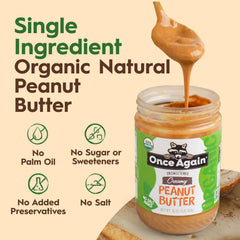 Once Again organic peanuts listed on label, non-GMO and gluten-free