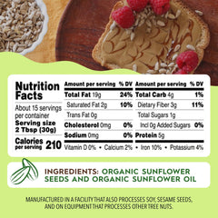 Once Again Sunflower Butter creamy spread on bread—nut-free option for meals.