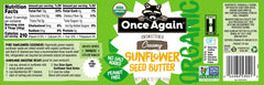 Spoonful of Once Again Sunflower Butter showcasing rich unsweetened flavor.