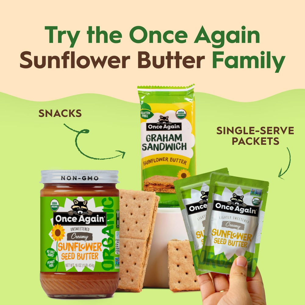 Once Again Sunflower Butter toast-serve—dairy-free breakfast option with creamy texture.
