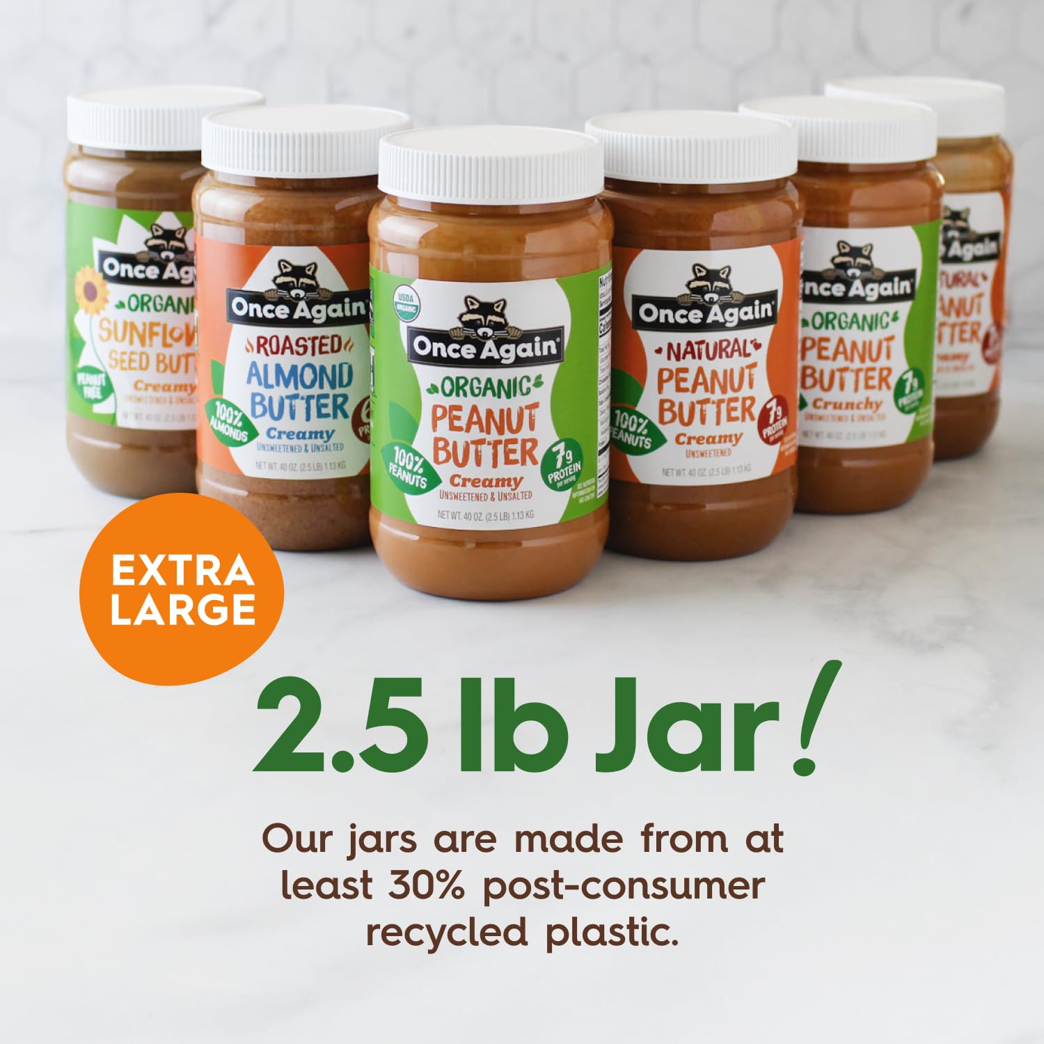 Once Again Sunflower Butter unsweetened label emphasizes sugar-free, unsalted formulation.