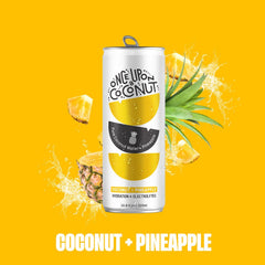 Once Upon A Coconut pineapple coconut water eco packaging ready for travel.