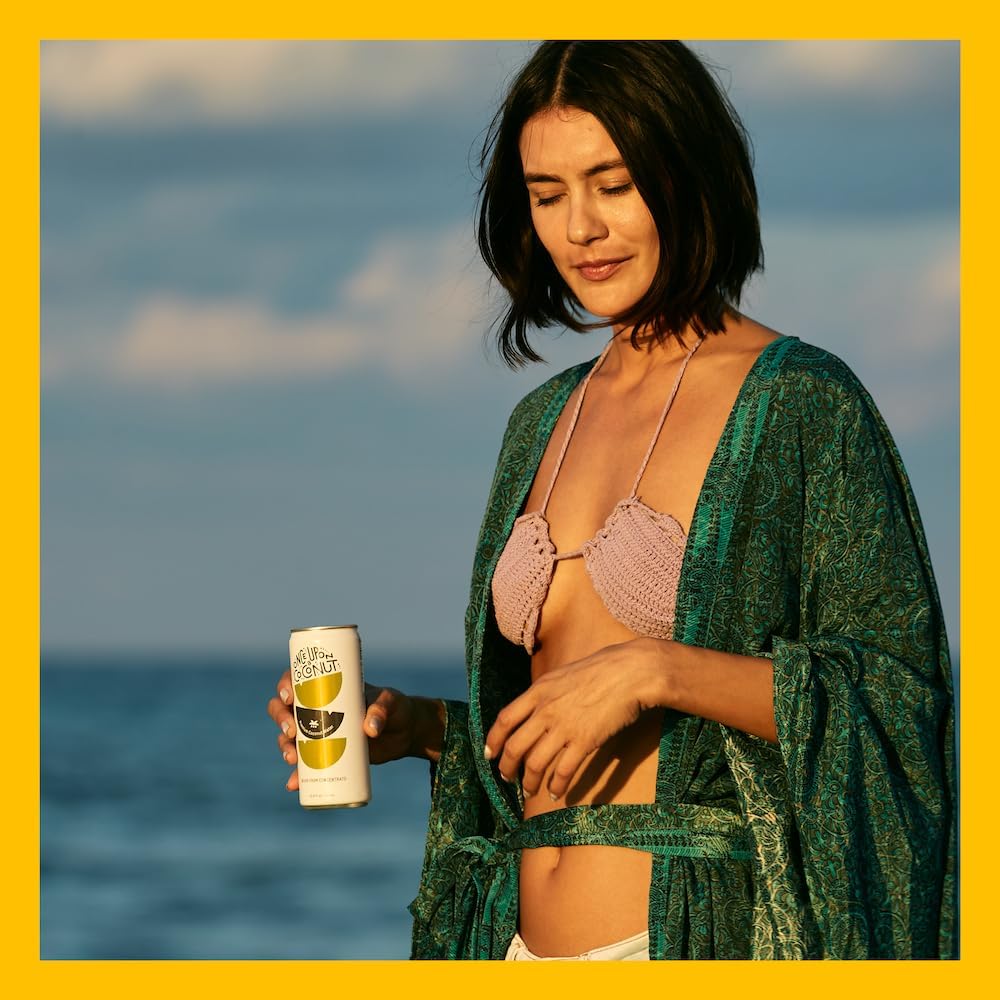 Once Upon A Coconut pineapple coconut water with sliced pineapple aroma.
