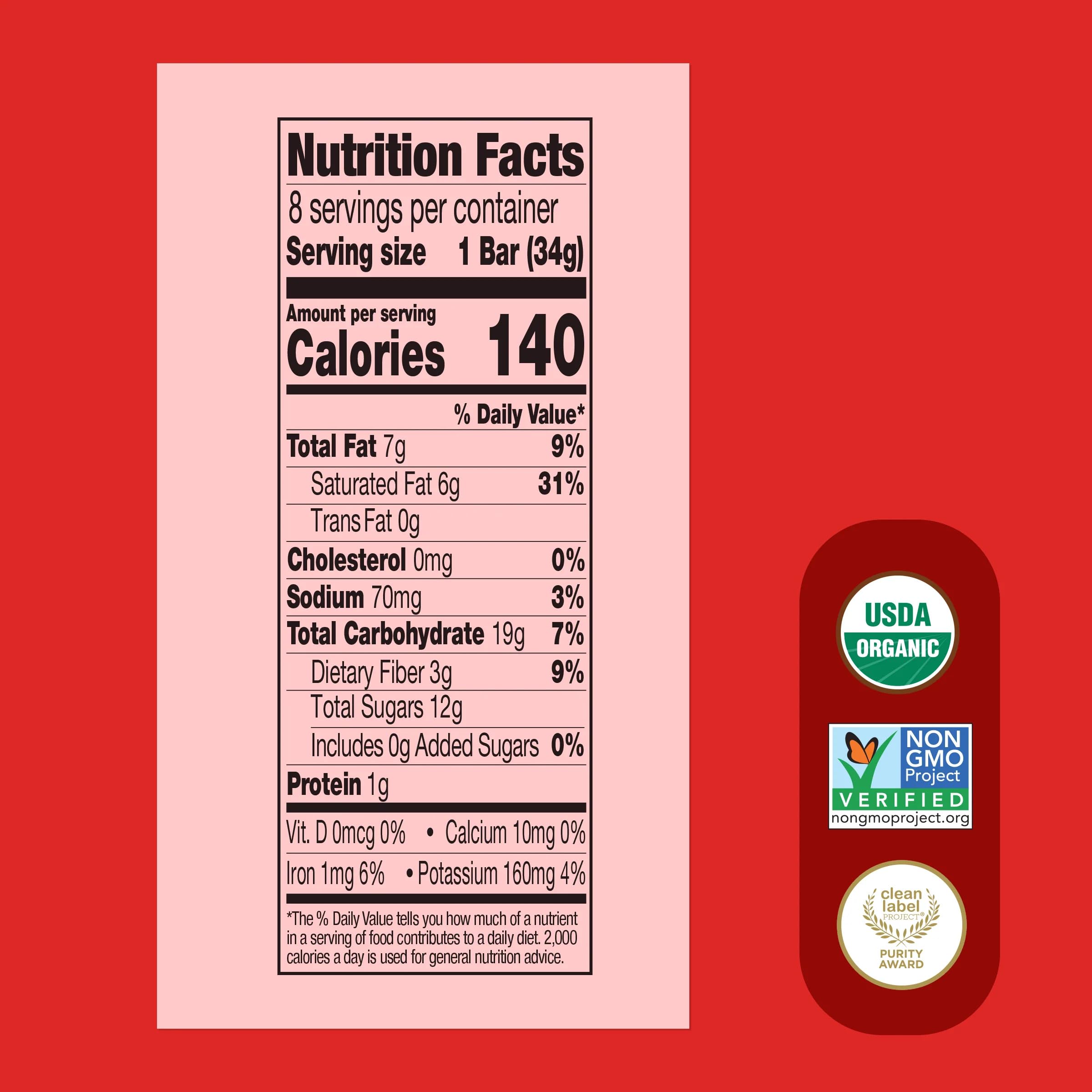 Once Upon A Farm Apple & Oat bar closeup highlights chewy texture ideal for lunchboxes