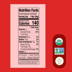 Once Upon A Farm Apple & Oat bar closeup highlights chewy texture ideal for lunchboxes