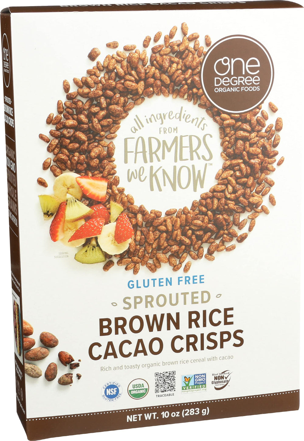 One Degree Cereal Rice Cacao Crisp snack-ready for a quick bite