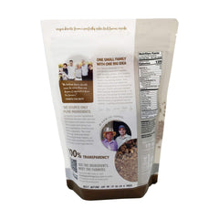 One Degree Granola Quinoa Cacao packaging label highlights USA sourcing.
