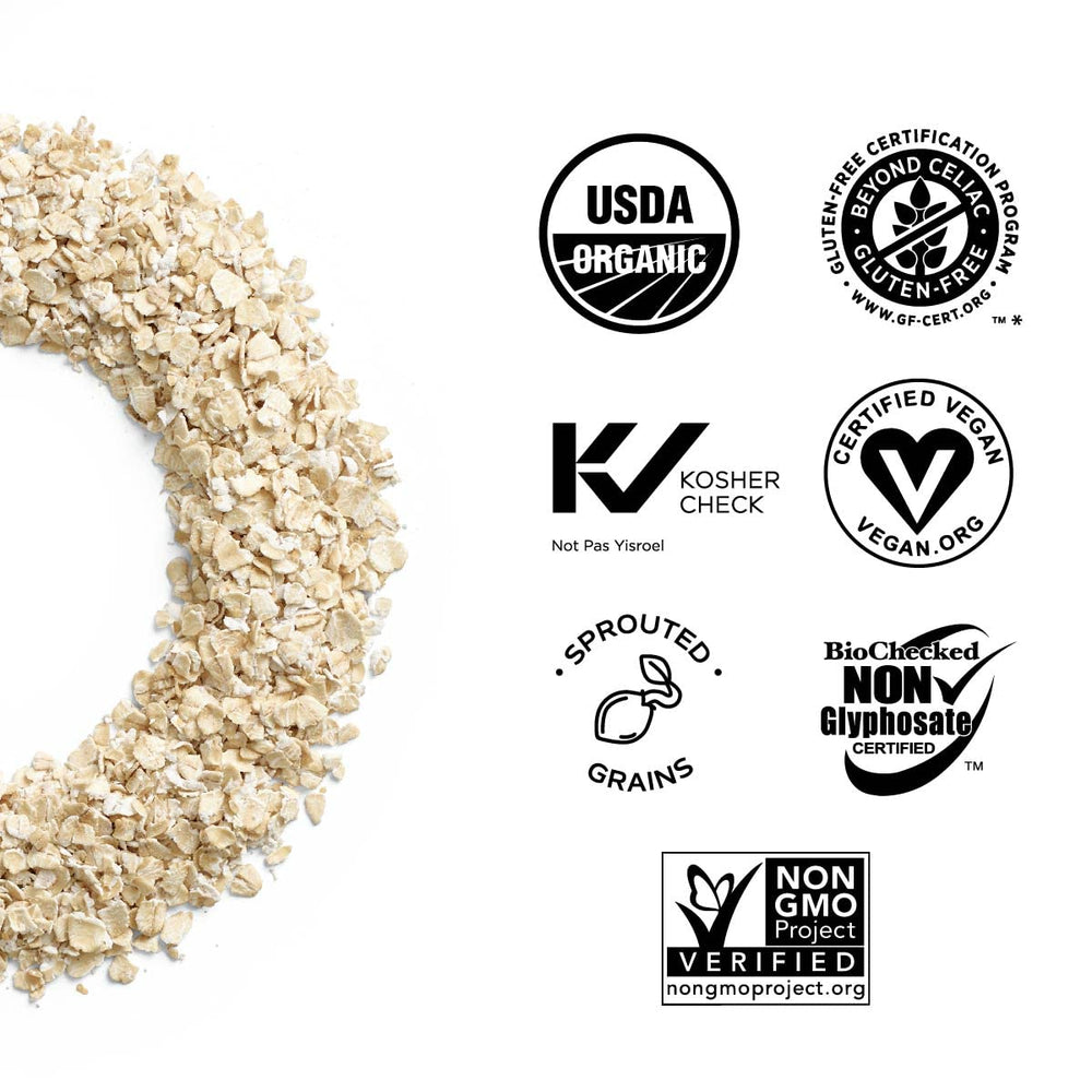 One Degree Sprouted Quick Oats nutrition panel notes minerals like zinc and iron.